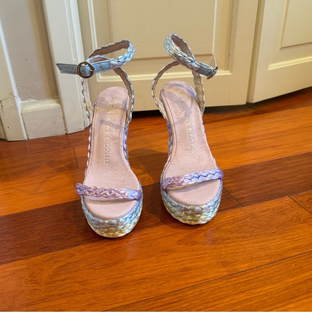 Sofia Webster wedges size 7 multicolor